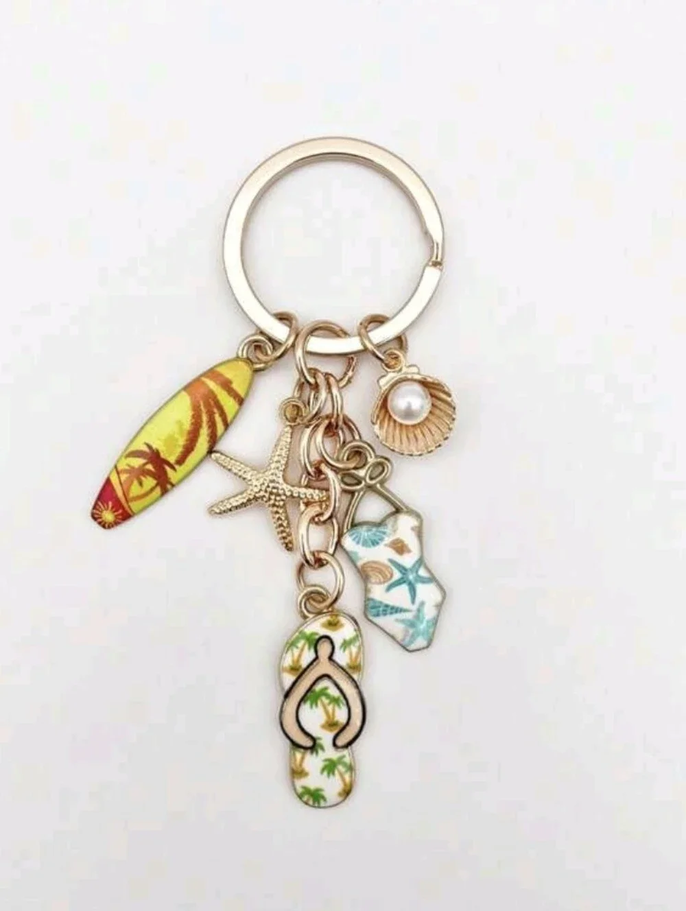 Beach Theme Bag Charm/ Keychain NEW